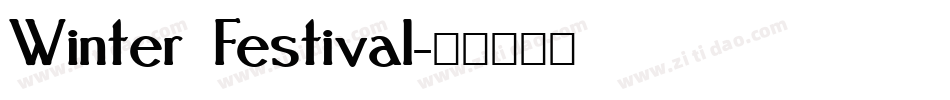 Winter Festival字体转换